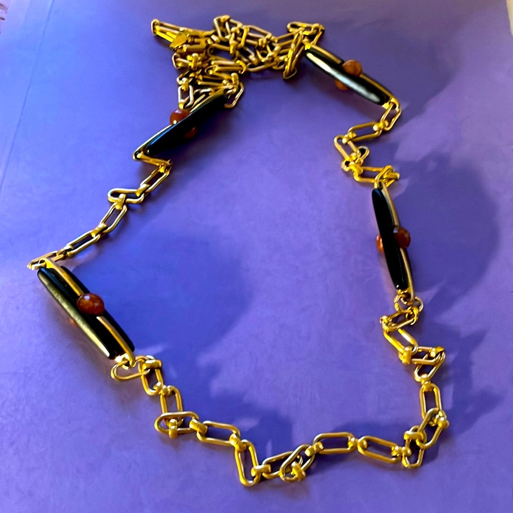Givenchy rare vintage gold Link necklace - Picture 1 of 5